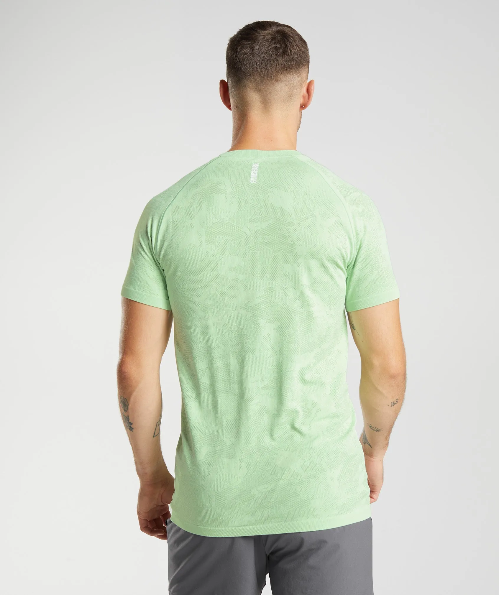 Gymshark Geo Seamless T-Shirt - Aloe Green/Tea Green sold by Gymshark product image thumbnail 2