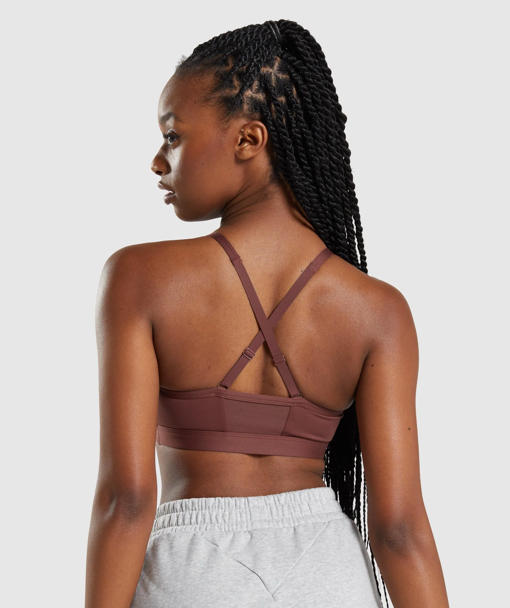 Gymshark Ruched Sports Bra - Cherry Brown sold by Gymshark product image thumbnail 2