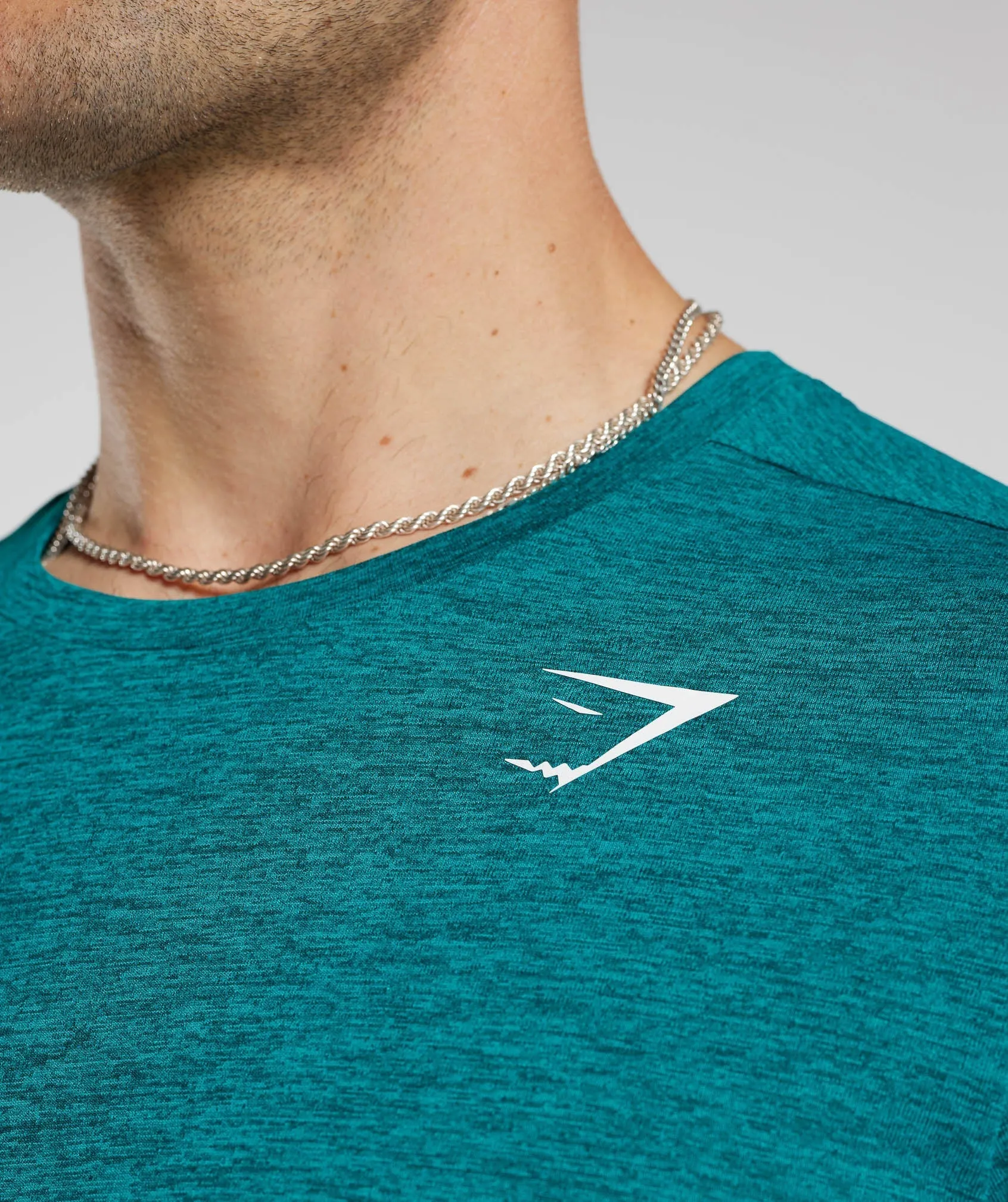 Gymshark Arrival Marl T-Shirt - Seafoam Blue/Deep Teal Marl sold by Gymshark product image thumbnail 4
