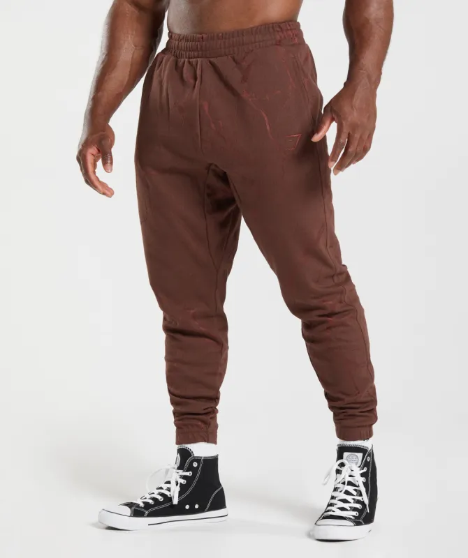 Gymshark Power Joggers - Cherry Brown Print sold by Gymshark