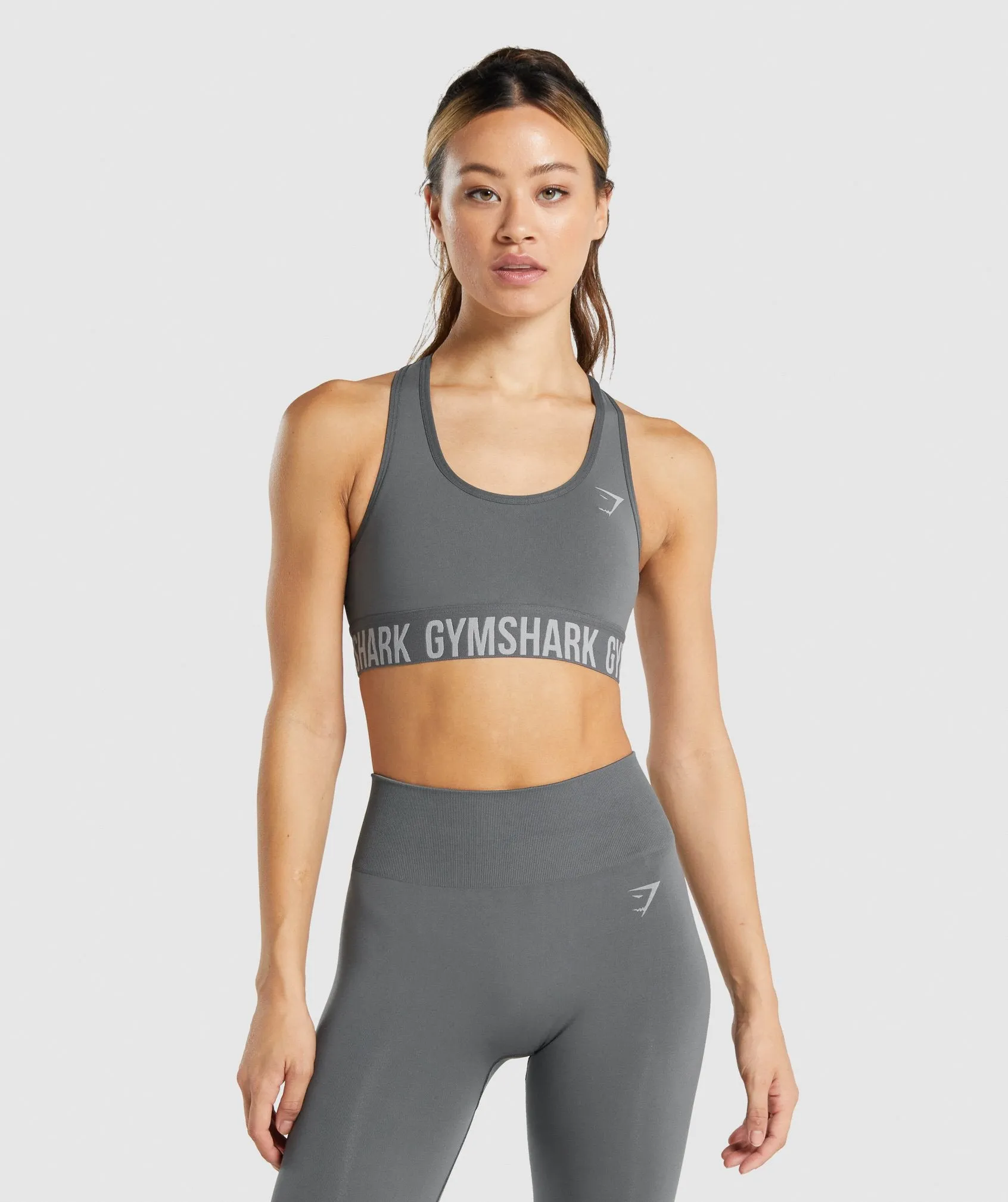 Gymshark Fit Seamless Sports Bra - Charcoal sold by Gymshark