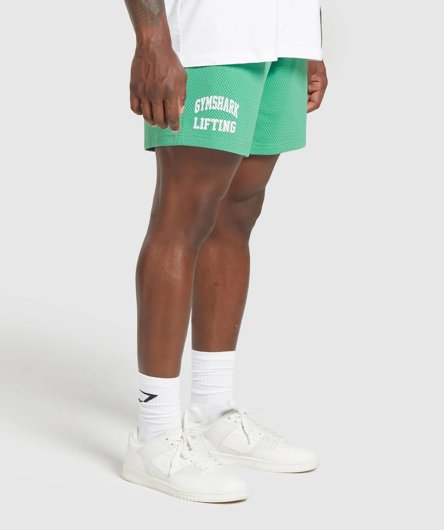 Gymshark Lifting Mesh 7" Shorts - Lagoon Green sold by Gymshark product image thumbnail 3