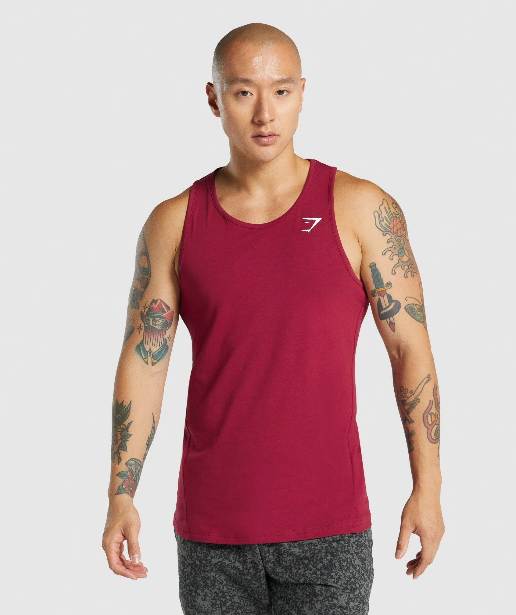 Gymshark Critical 2.0 Tank - Burgundy sold by Gymshark