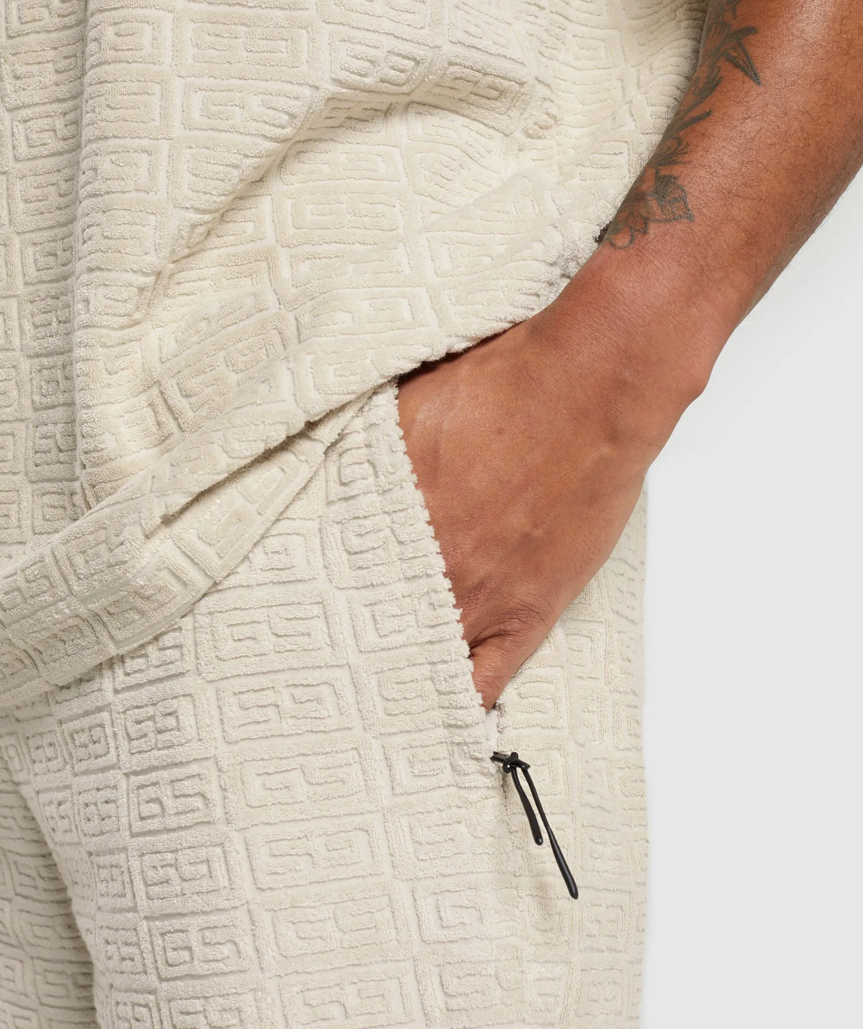 Gymshark Towelling 7" Shorts - Pebble Grey sold by Gymshark product image thumbnail 5