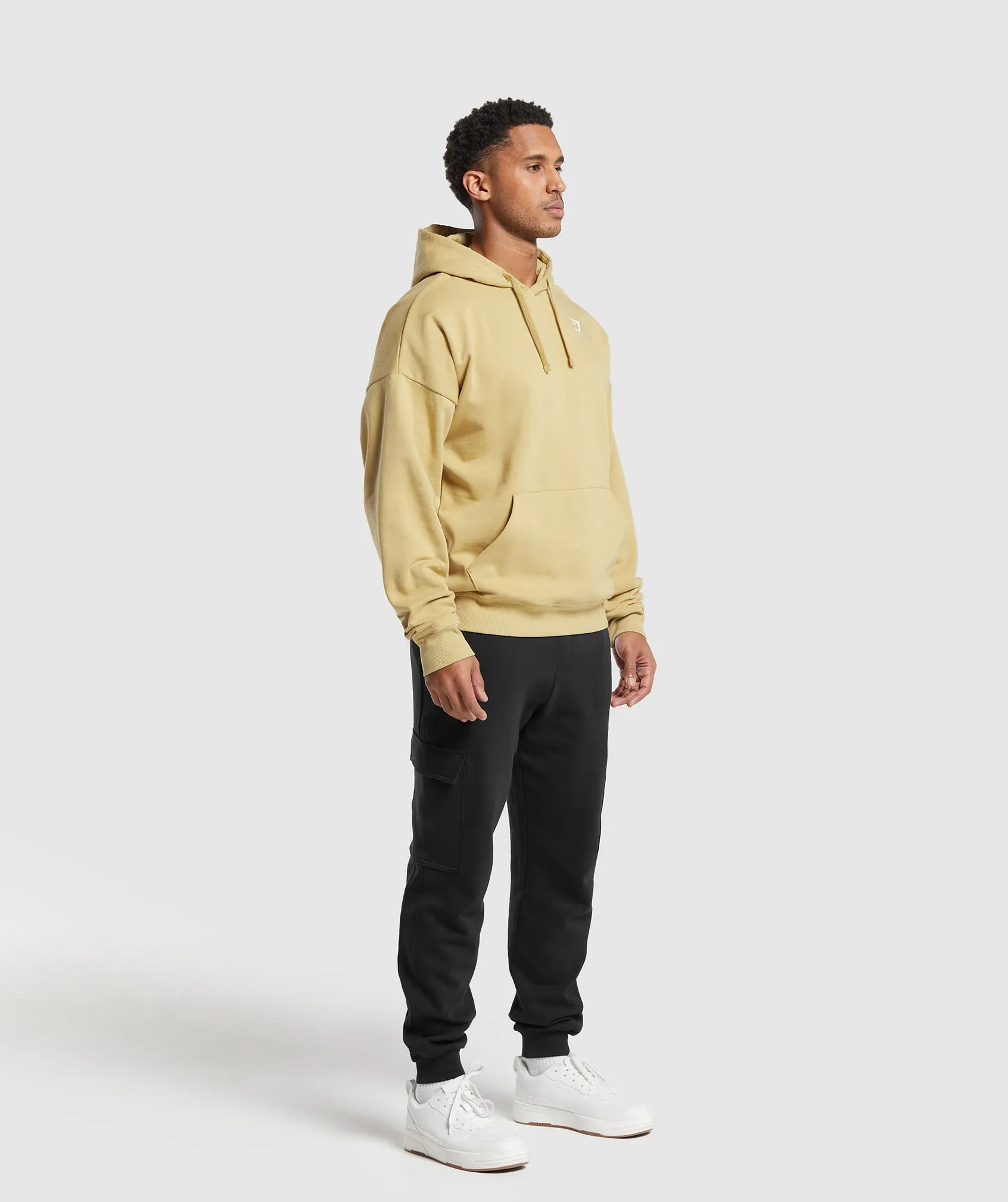 Gymshark Crest Oversized Hoodie - Khaki Yellow sold by Gymshark product image thumbnail 4