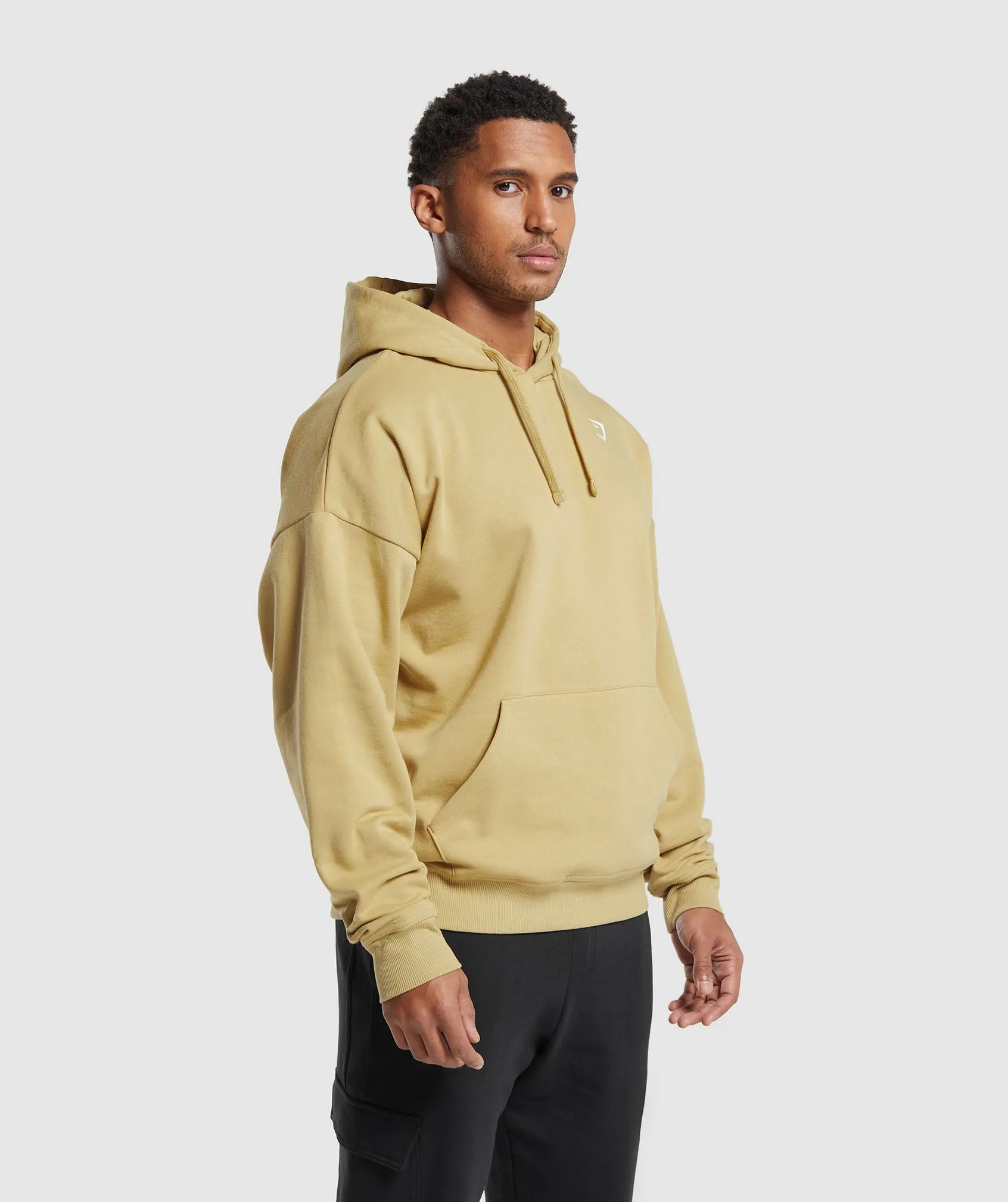 Gymshark Crest Oversized Hoodie - Khaki Yellow sold by Gymshark product image thumbnail 3