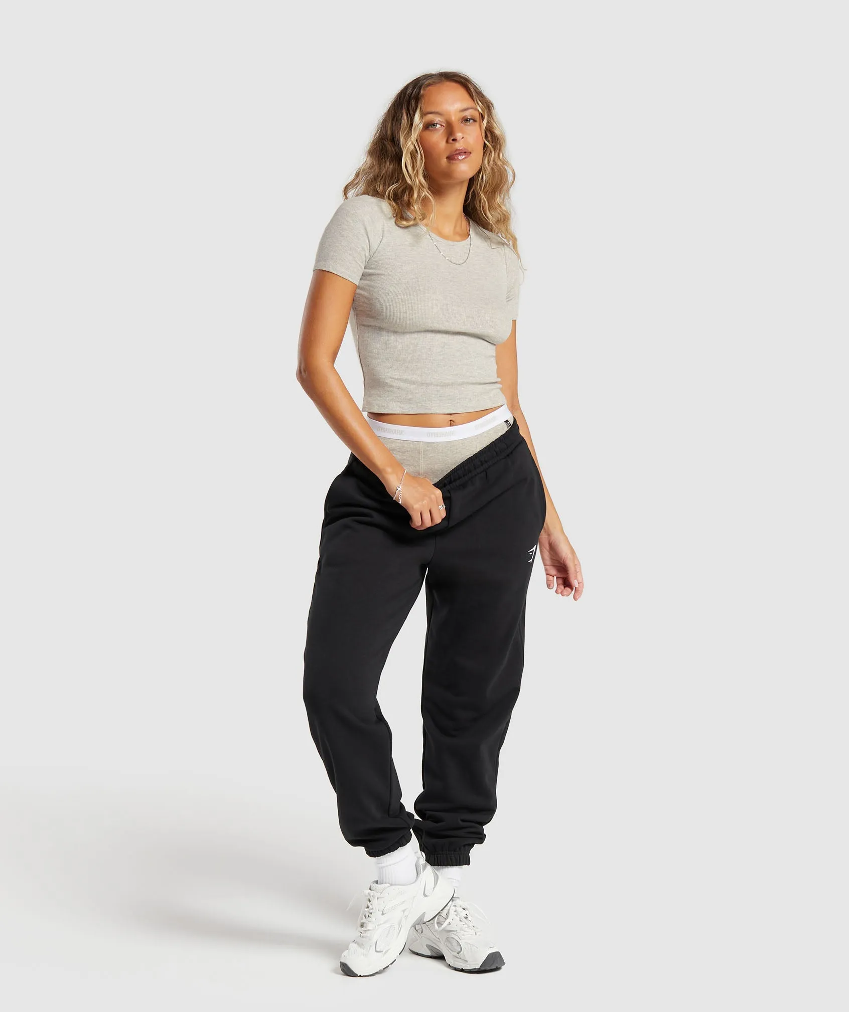 Gymshark Rib T-Shirt - Stone Grey Marl sold by Gymshark product image thumbnail 4