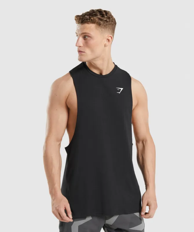 Gymshark Critical 2.0 Drop Arm Tank - Black sold by Gymshark