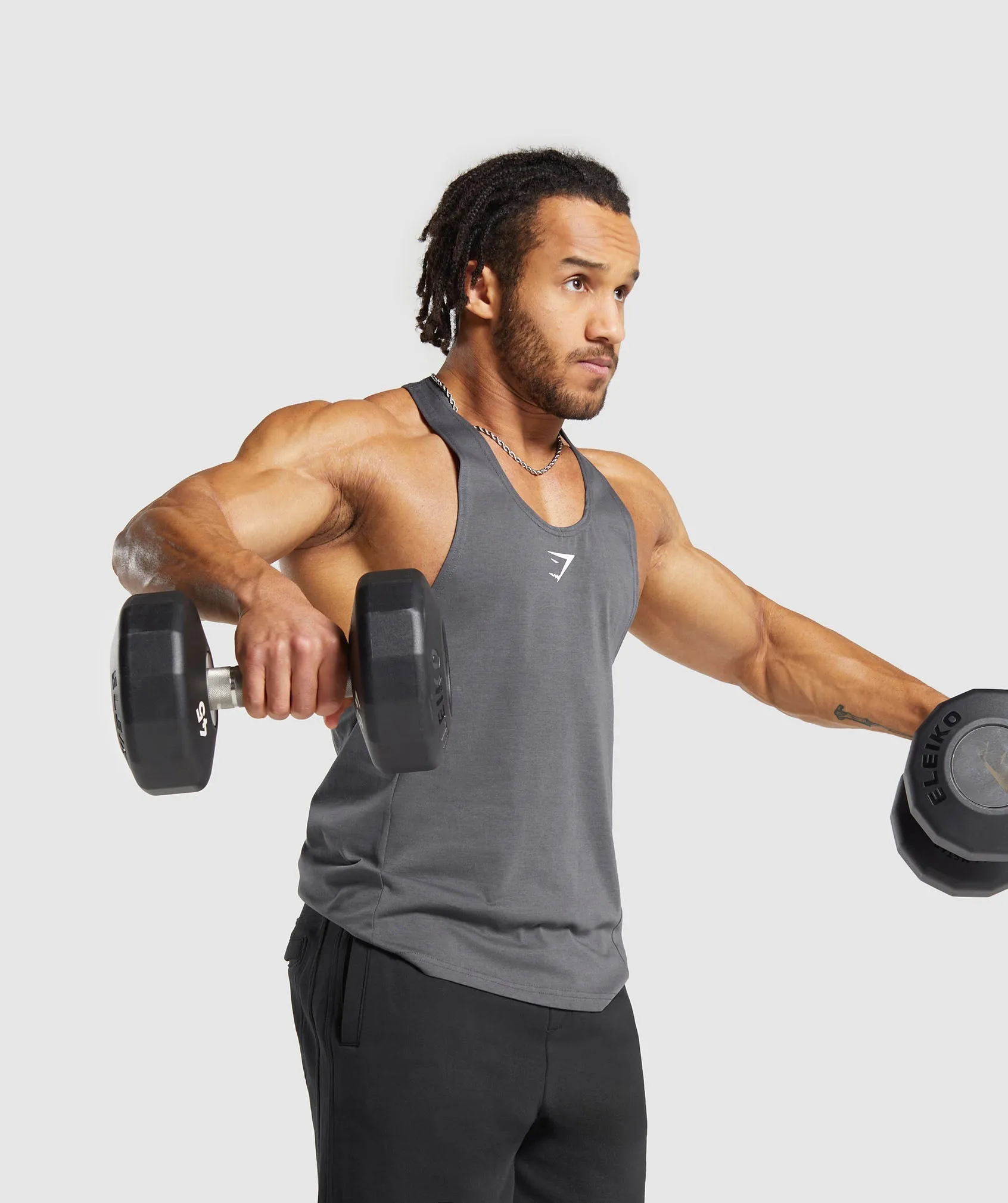 Gymshark React Stringer - Dark Grey sold by Gymshark product image thumbnail 4