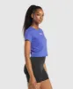 Gymshark Block Crop Top - Force Blue sold by Gymshark
