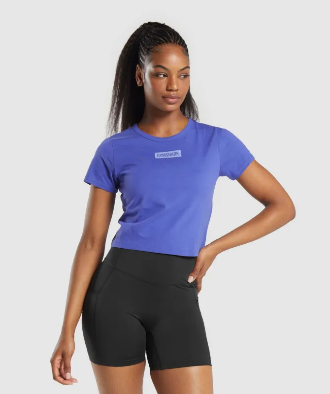 Gymshark Block Crop Top - Force Blue sold by Gymshark