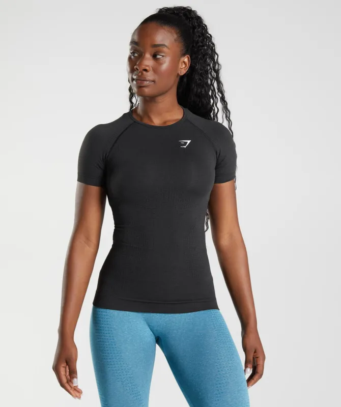 Gymshark Vital Seamless 2.0 T-Shirt - Black sold by Gymshark