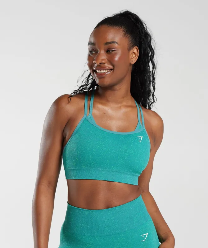 Gymshark Adapt Fleck Seamless Sports Bra - Jewel Green sold by Gymshark