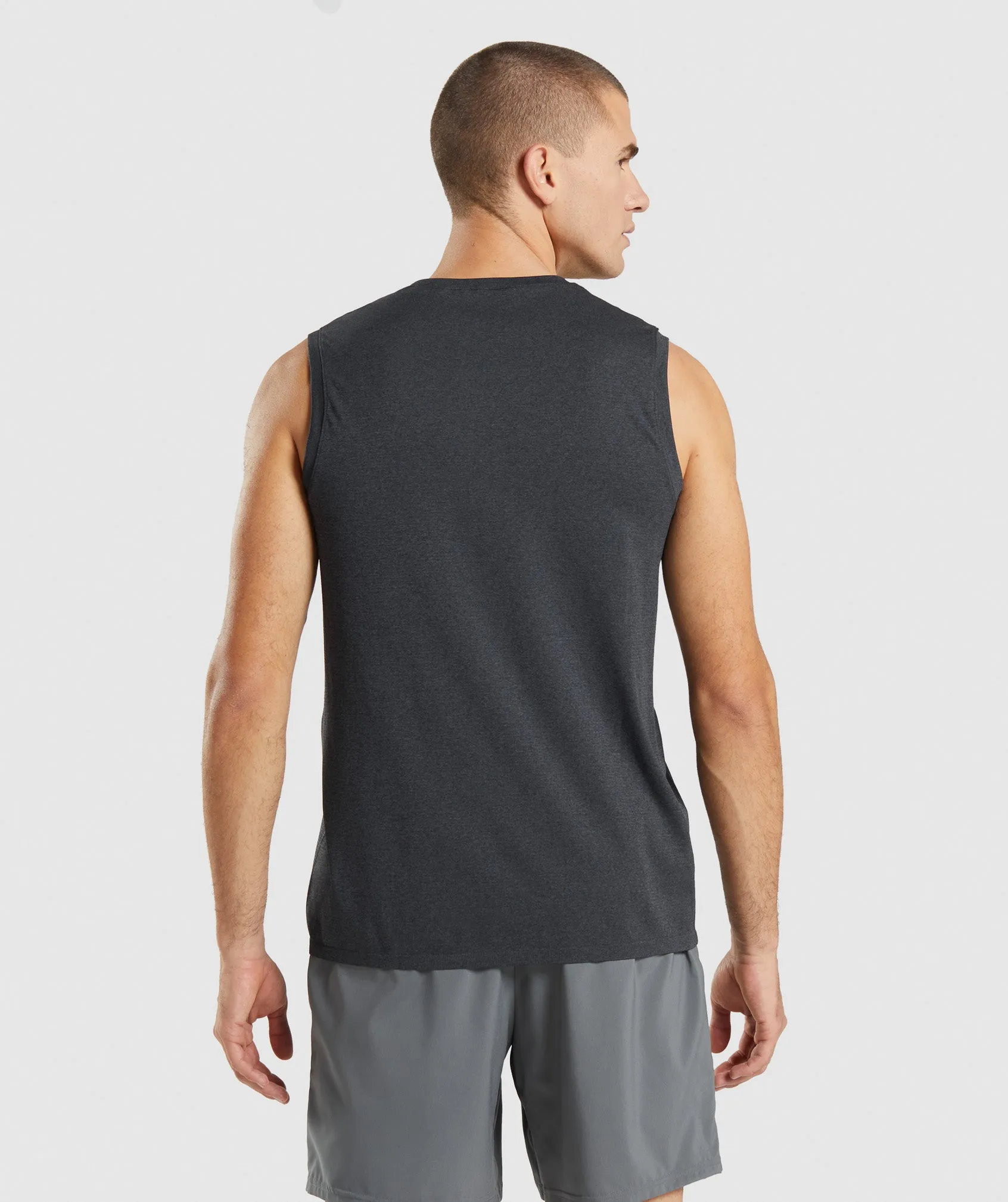 Gymshark Arrival Seamless Tank - Black Marl sold by Gymshark product image thumbnail 2