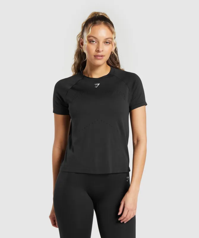Gymshark Sweat Seamless T-Shirt - Black sold by Gymshark