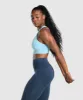 Gymshark Apex Seamless Sports Bra - Light Blue sold by Gymshark