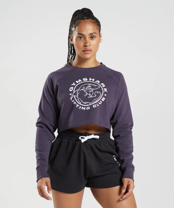 Gymshark Legacy Cropped Sweater - Rich Purple made by Gymshark