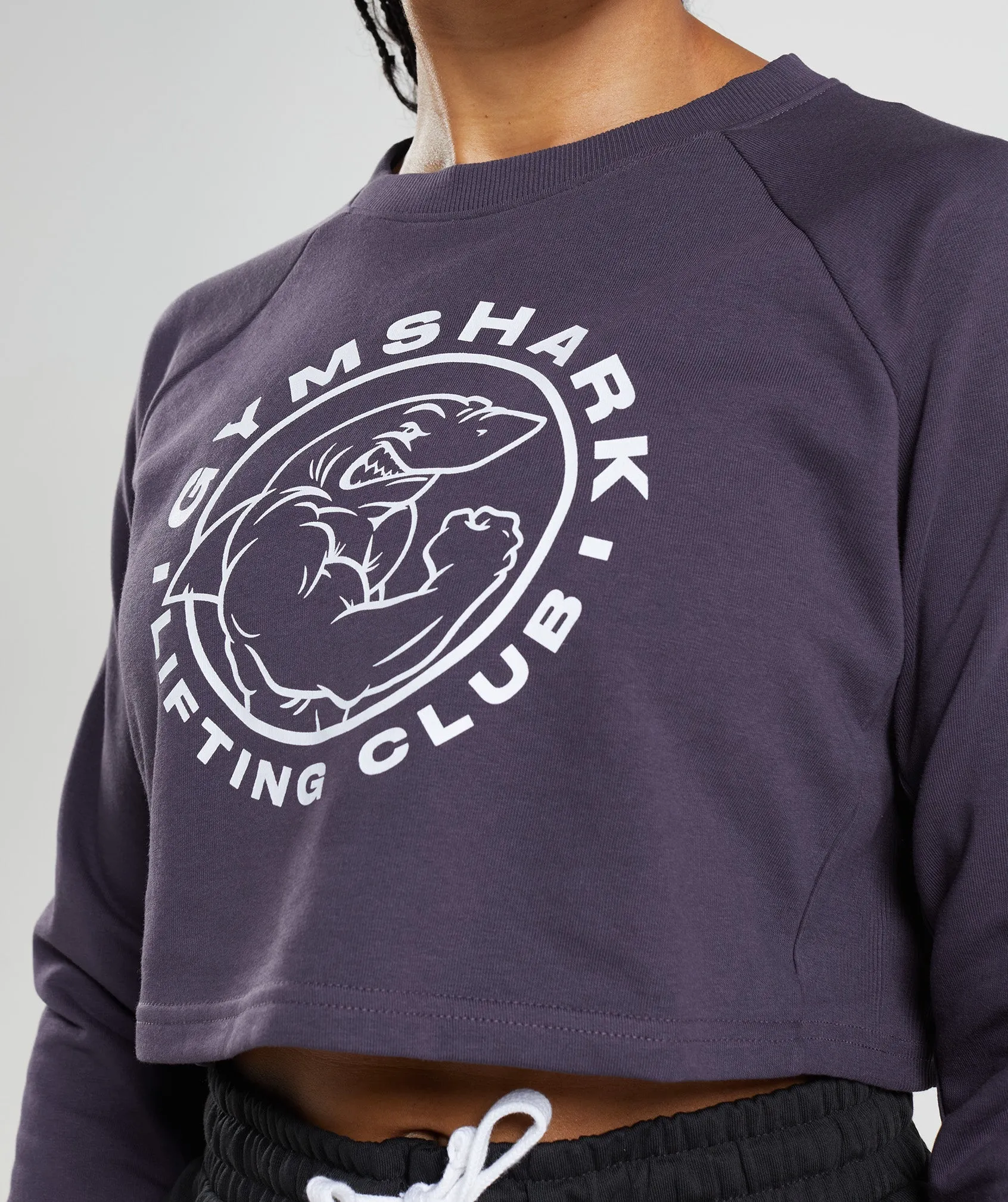 Gymshark Legacy Cropped Sweater - Rich Purple sold by Gymshark product image thumbnail 3