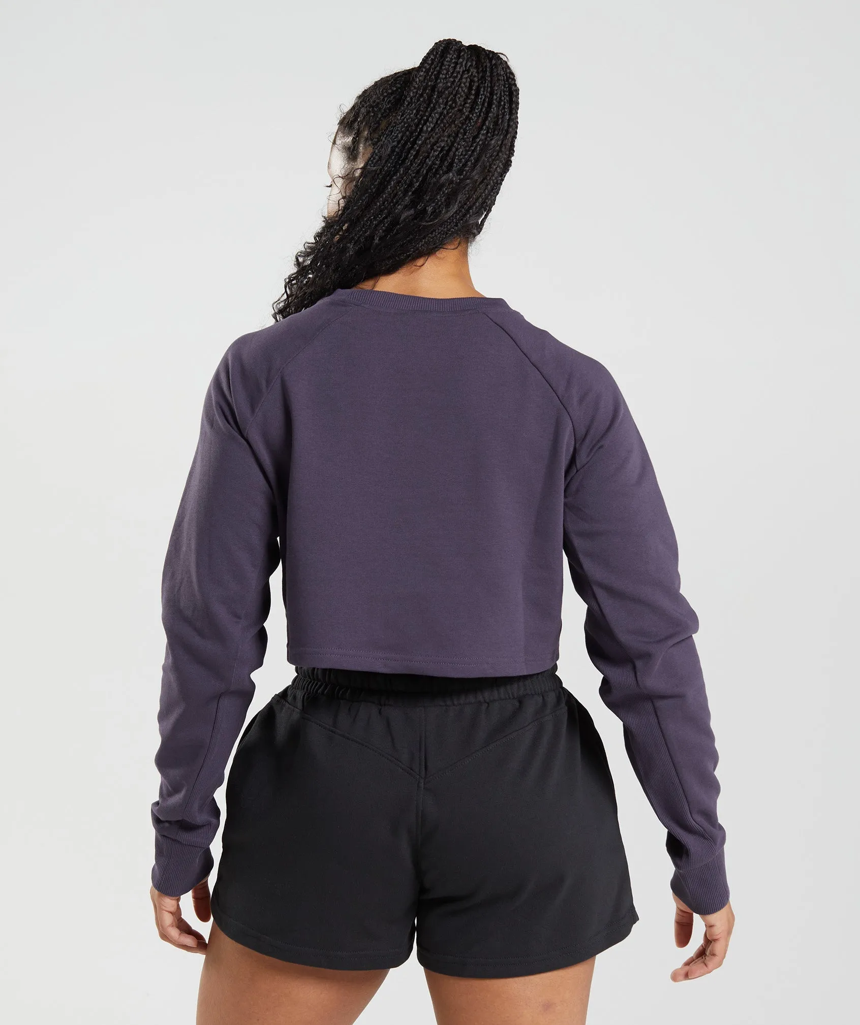 Gymshark Legacy Cropped Sweater - Rich Purple sold by Gymshark product image thumbnail 2