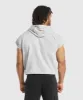 Gymshark Legacy 1/4 Zip Cap Sleeve Hoodie - Light Grey Core Marl sold by Gymshark