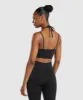 Gymshark Halterneck Crop Cami Tank - Black sold by Gymshark