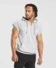 Gymshark Legacy 1/4 Zip Cap Sleeve Hoodie - Light Grey Core Marl sold by Gymshark