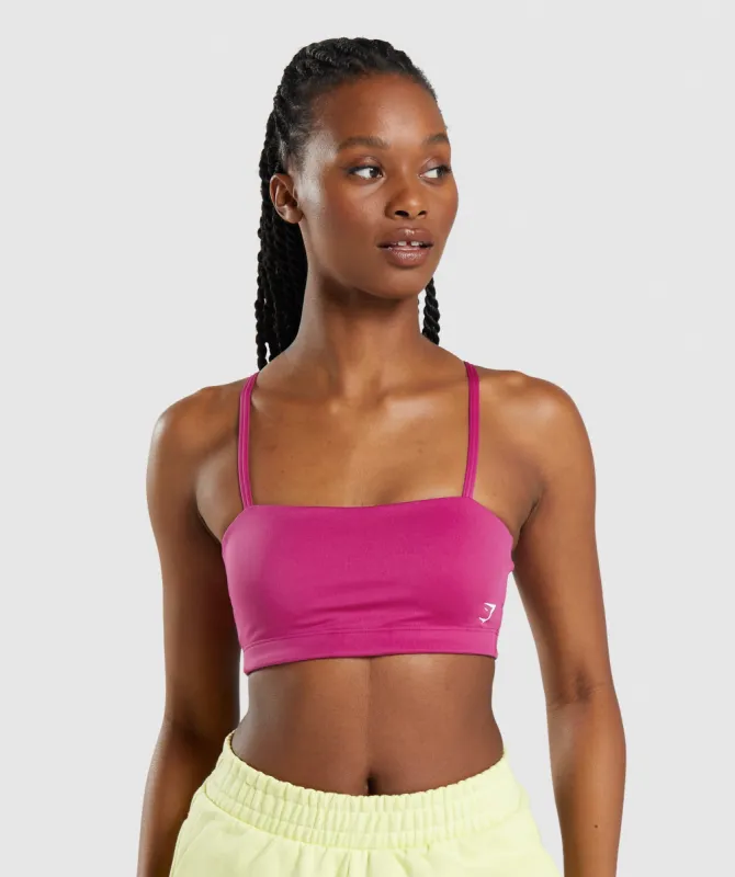 Gymshark Bandeau Sports Bra - Dragon Pink sold by Gymshark