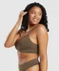 Gymshark Seamless Low Neck Bralette - Walnut Brown sold by Gymshark