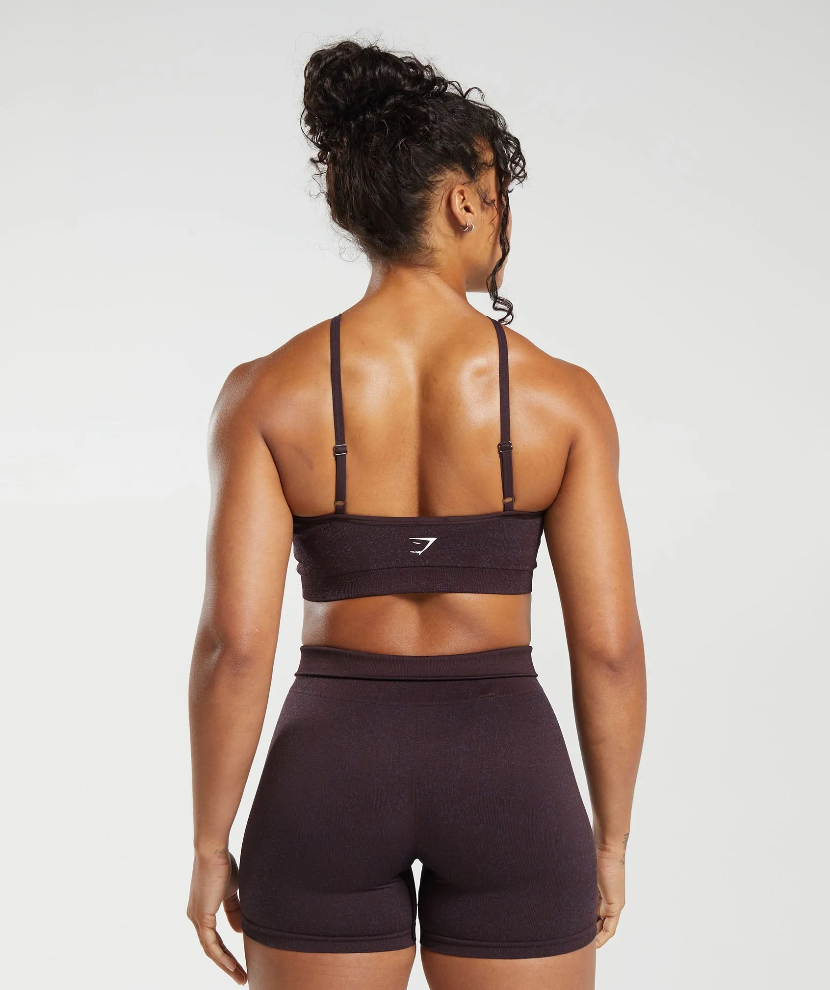 Gymshark Adapt Fleck Seamless Halterneck Bralette - Plum Brown/Dewberry Purple sold by Gymshark product image thumbnail 2
