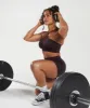 Gymshark Adapt Fleck Seamless Halterneck Bralette - Plum Brown/Dewberry Purple sold by Gymshark