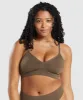 Gymshark Seamless Low Neck Bralette - Walnut Brown sold by Gymshark
