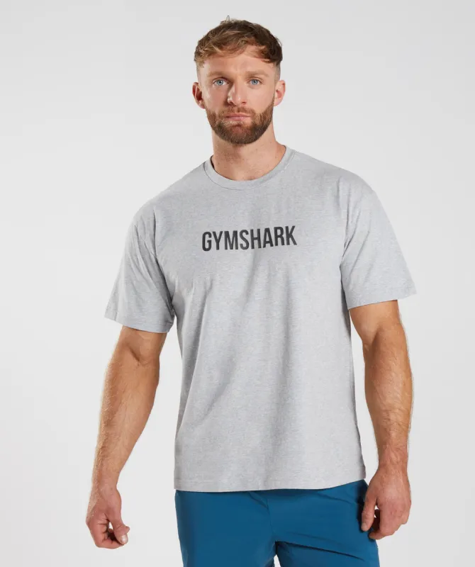 Gymshark Apollo Oversized T-Shirt - Light Grey Marl sold by Gymshark