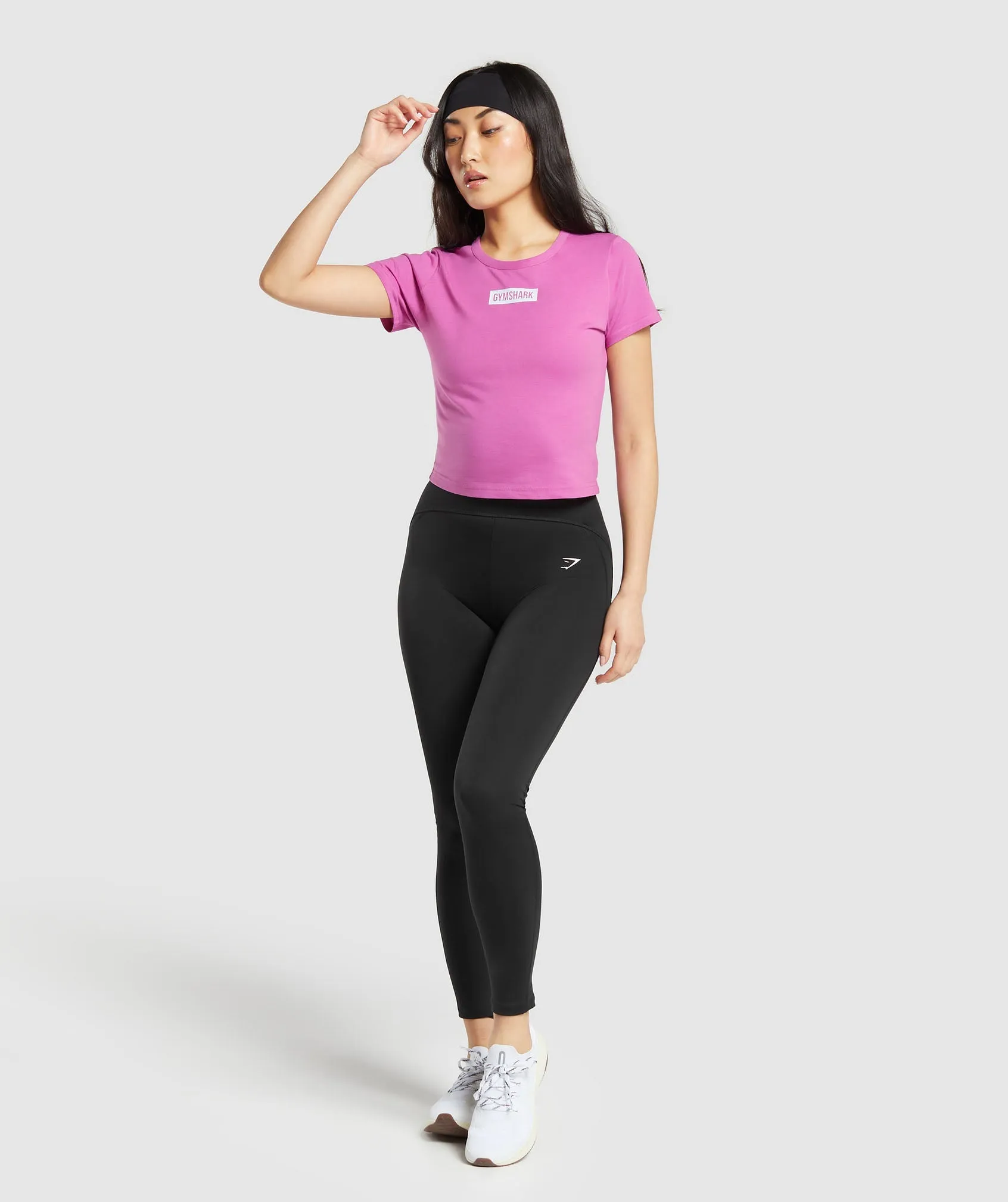 Gymshark Block Crop Top - Shelly Pink sold by Gymshark product image thumbnail 4