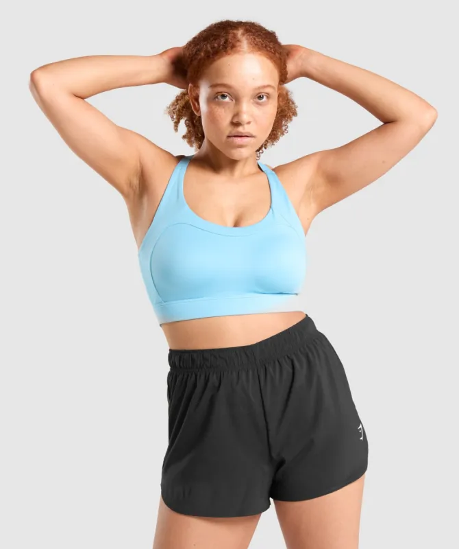 Gymshark Racer Back Sports Bra - Light Blue sold by Gymshark