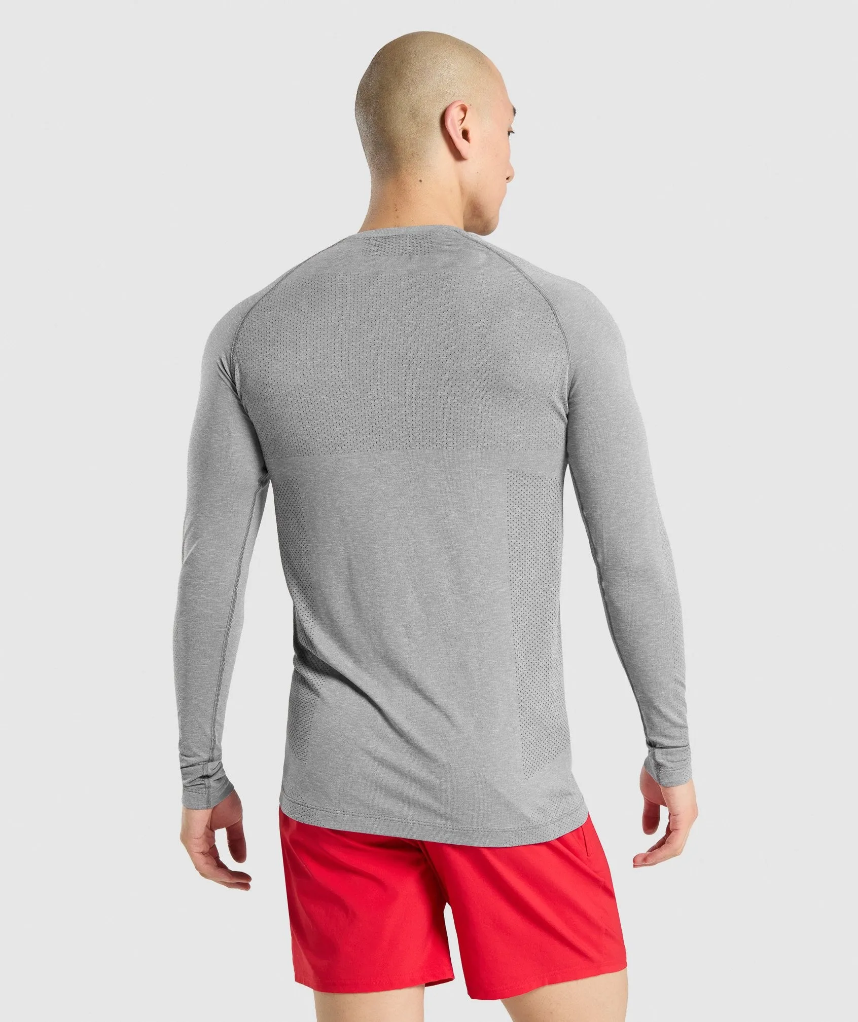 Gymshark Vital Seamless Long Sleeve T-Shirt - Charcoal Marl sold by Gymshark product image thumbnail 2
