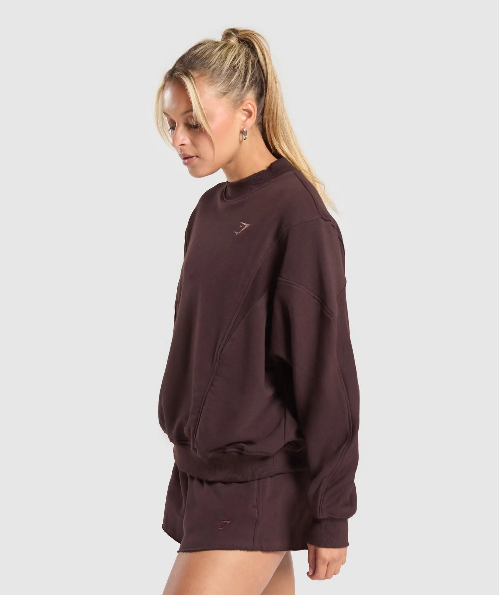 Gymshark Rest Day Cotton Contour Pullover - Heritage Brown sold by Gymshark product image thumbnail 3