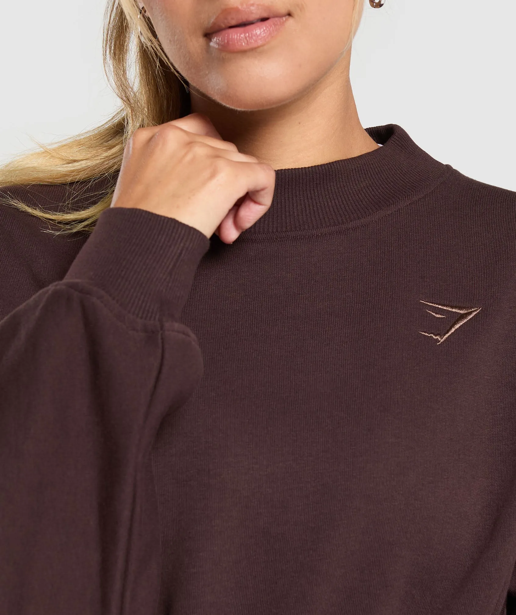 Gymshark Rest Day Cotton Contour Pullover - Heritage Brown sold by Gymshark product image thumbnail 5