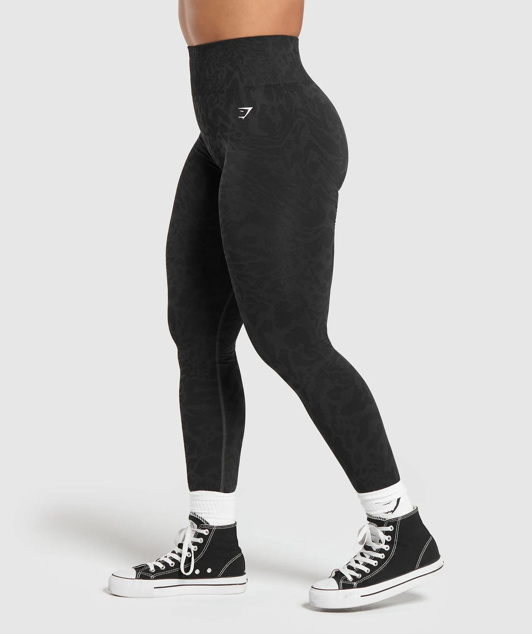 Gymshark Adapt Safari Seamless Leggings - Black/Asphalt Grey sold by Gymshark product image thumbnail 3
