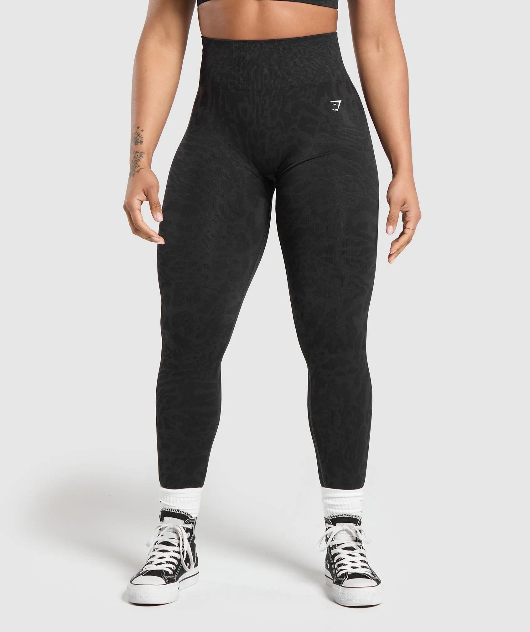 Gymshark Adapt Safari Seamless Leggings - Black/Asphalt Grey sold by Gymshark