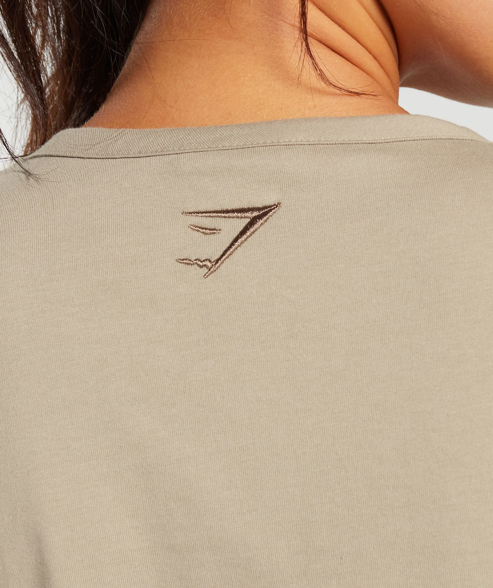 Gymshark Block Crop Top - Sand Brown sold by Gymshark product image thumbnail 5