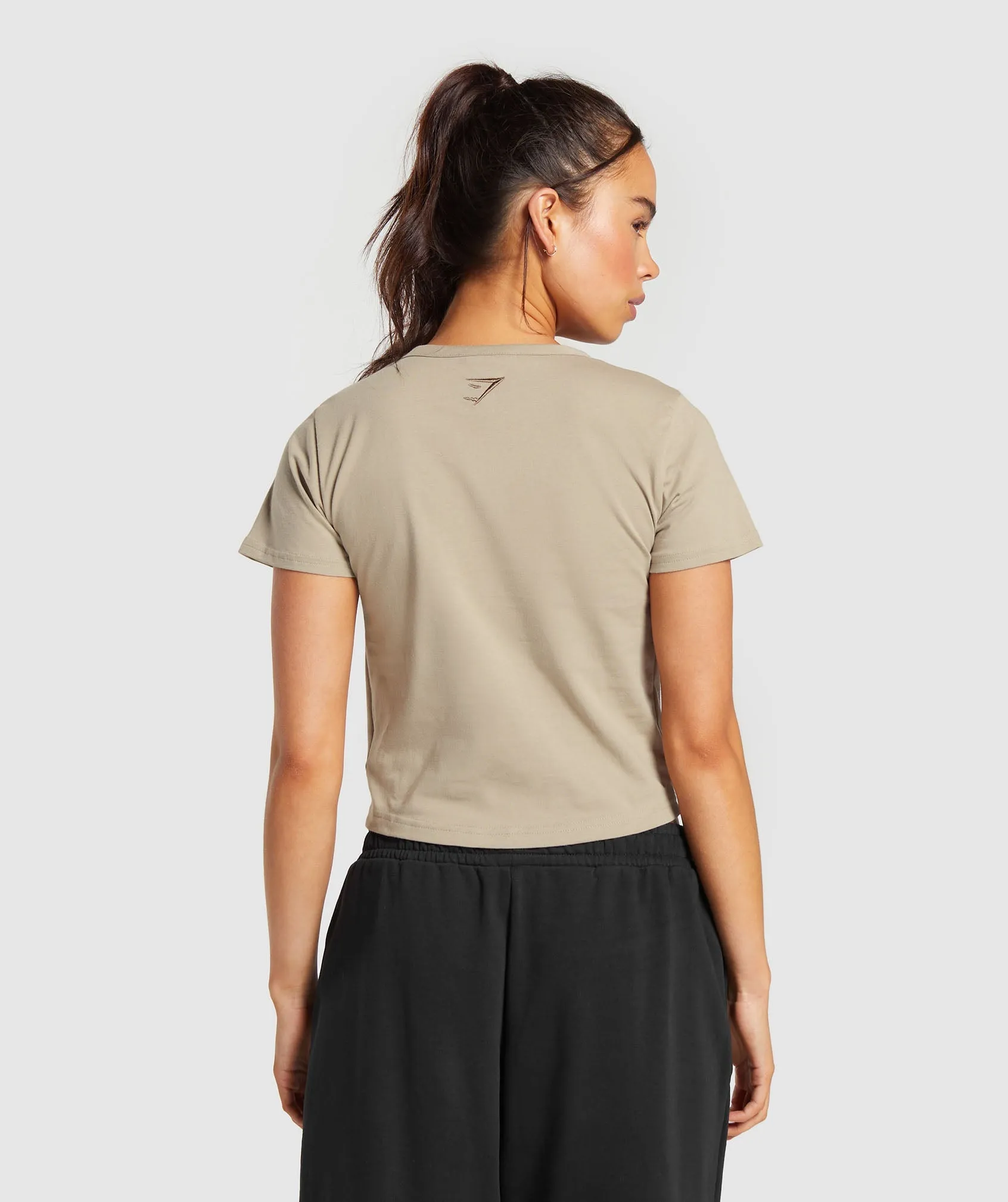 Gymshark Block Crop Top - Sand Brown sold by Gymshark product image thumbnail 2
