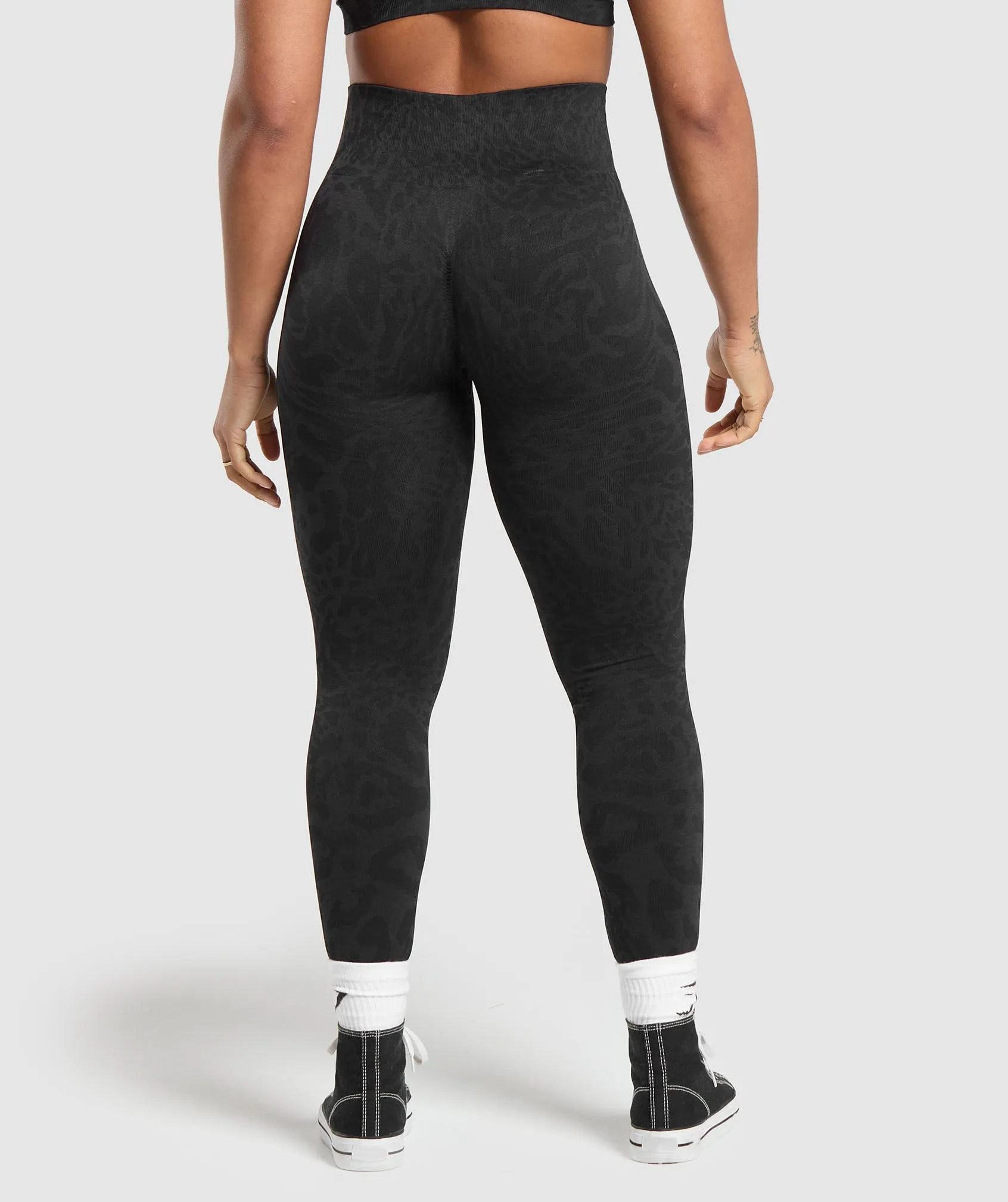 Gymshark Adapt Safari Seamless Leggings - Black/Asphalt Grey sold by Gymshark product image thumbnail 2