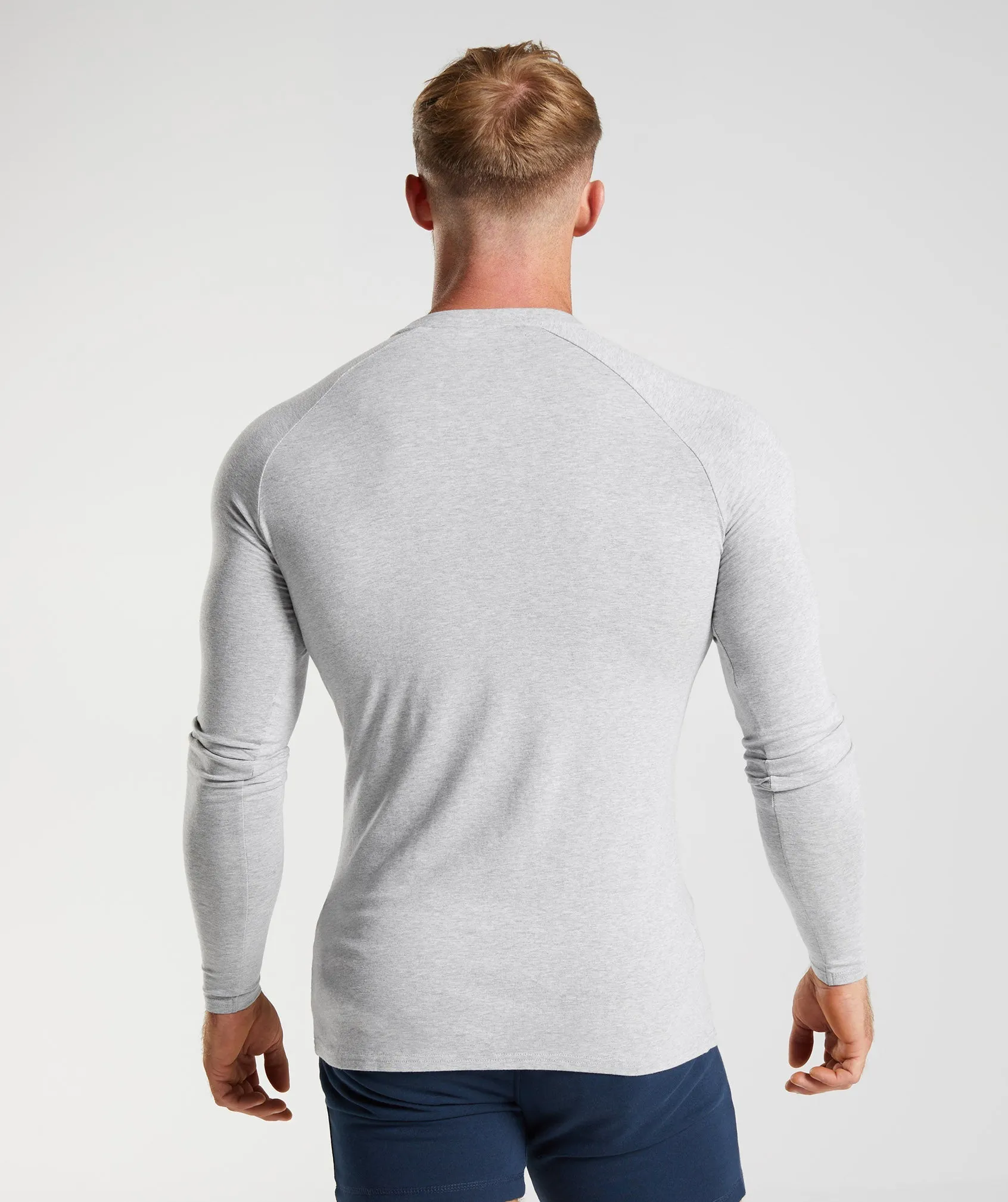 Gymshark Apollo Long Sleeve T-Shirt - Light Grey Marl sold by Gymshark product image thumbnail 2