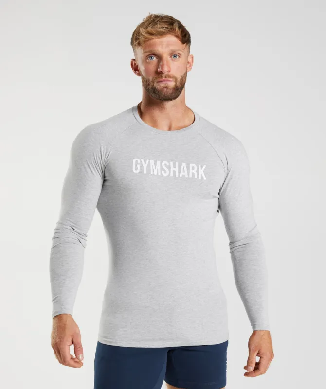 Gymshark Apollo Long Sleeve T-Shirt - Light Grey Marl sold by Gymshark