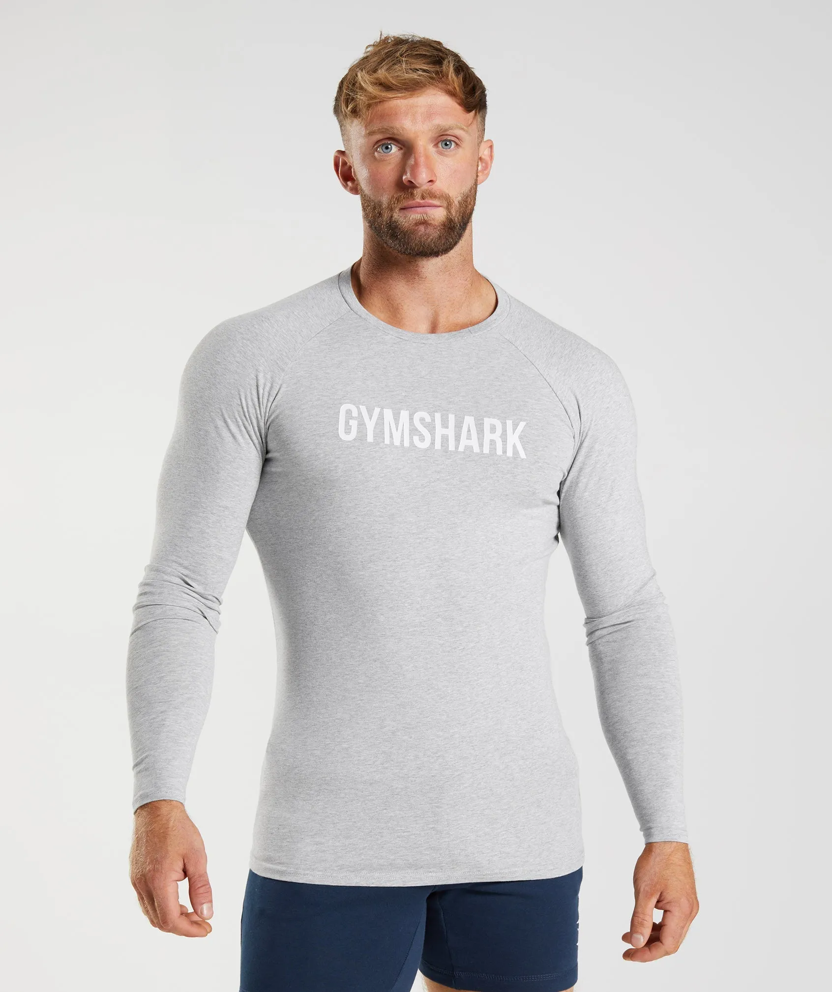 Gymshark Apollo Long Sleeve T-Shirt - Light Grey Marl sold by Gymshark