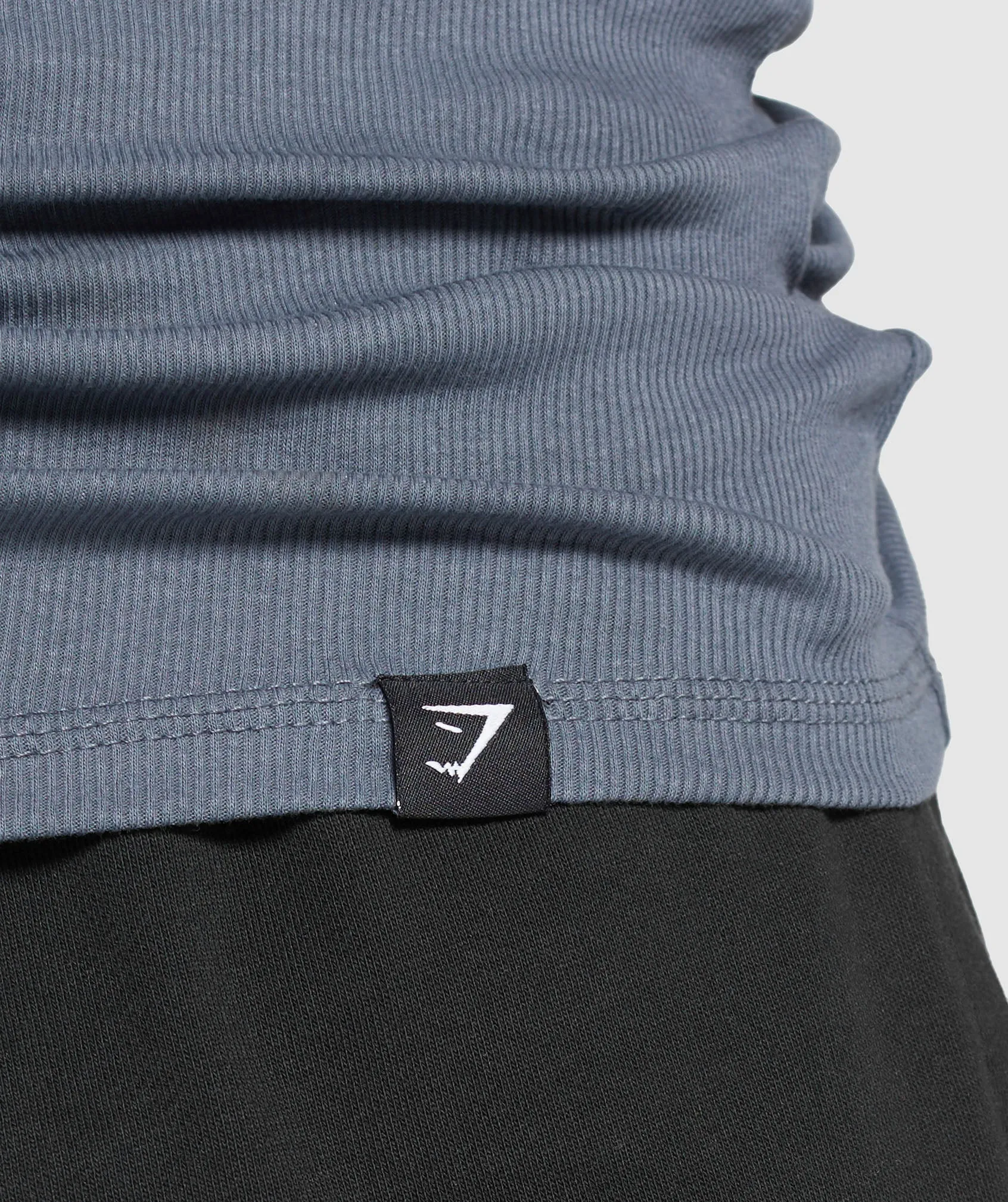 Gymshark Ribbed Tank 1PK - Iron Blue sold by Gymshark product image thumbnail 5