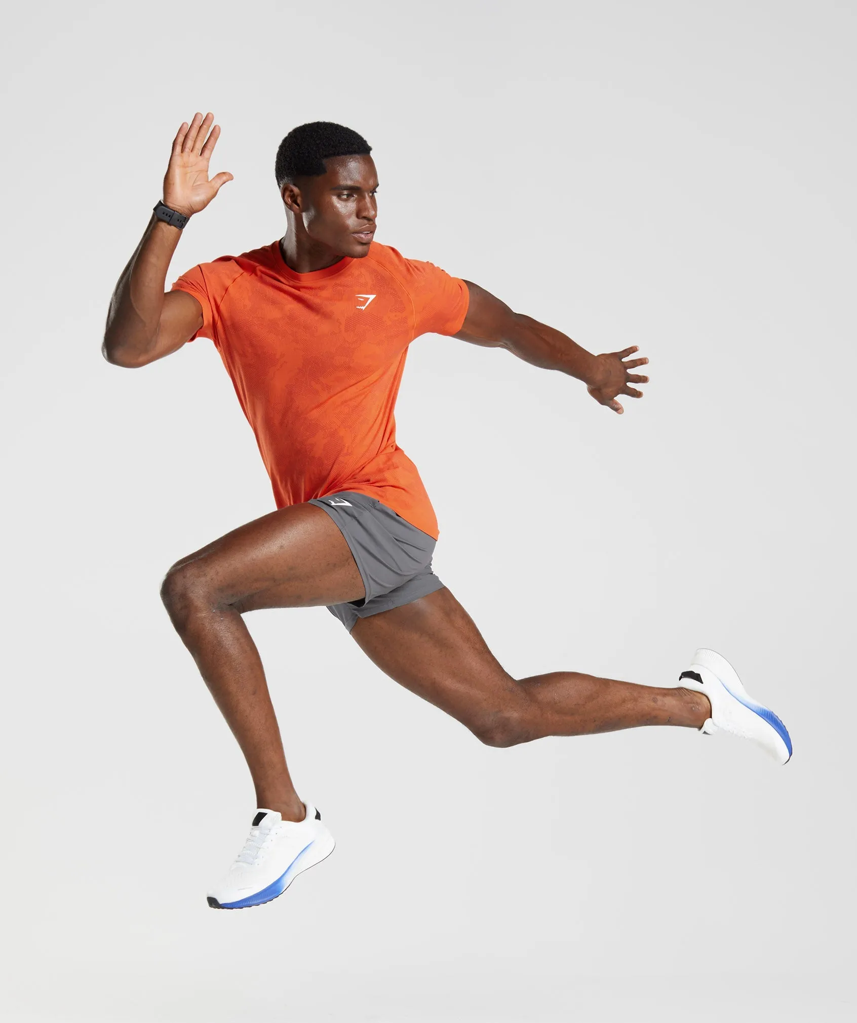 Gymshark Geo Seamless T-Shirt - Pepper Red/Salsa Red sold by Gymshark product image thumbnail 4