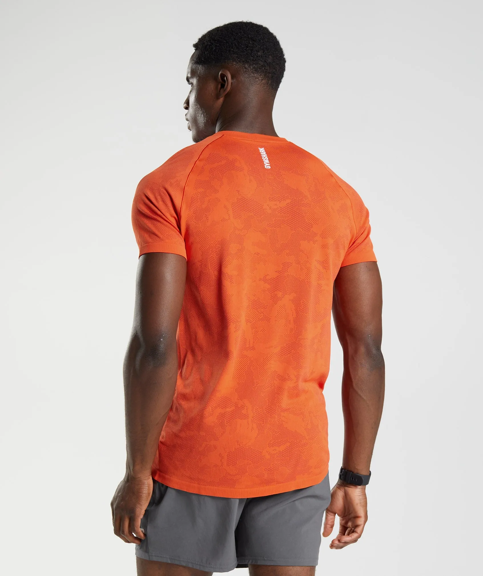 Gymshark Geo Seamless T-Shirt - Pepper Red/Salsa Red sold by Gymshark product image thumbnail 2