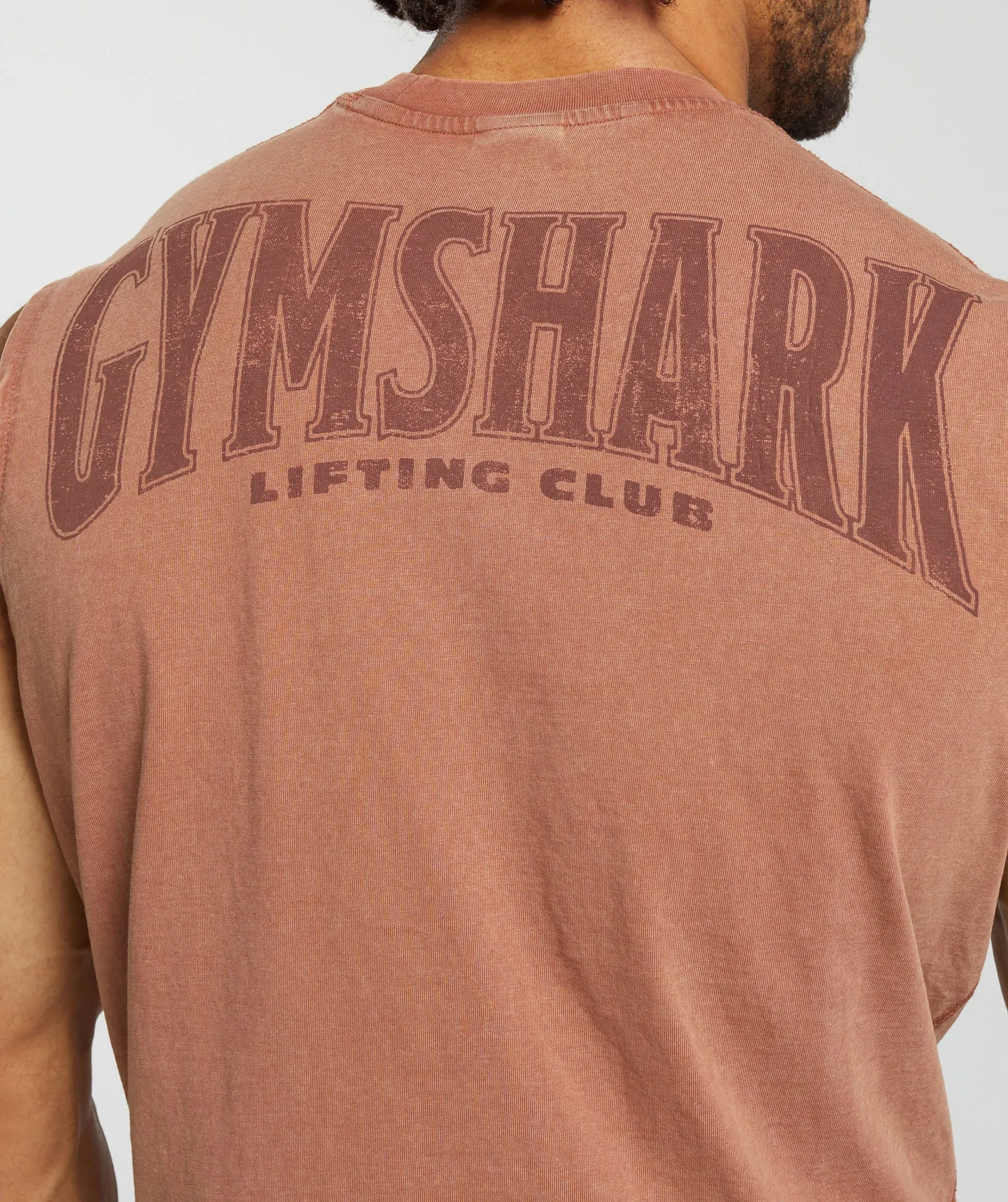Gymshark Heritage Washed Cut Off T-Shirt - Canyon Brown sold by Gymshark product image thumbnail 5