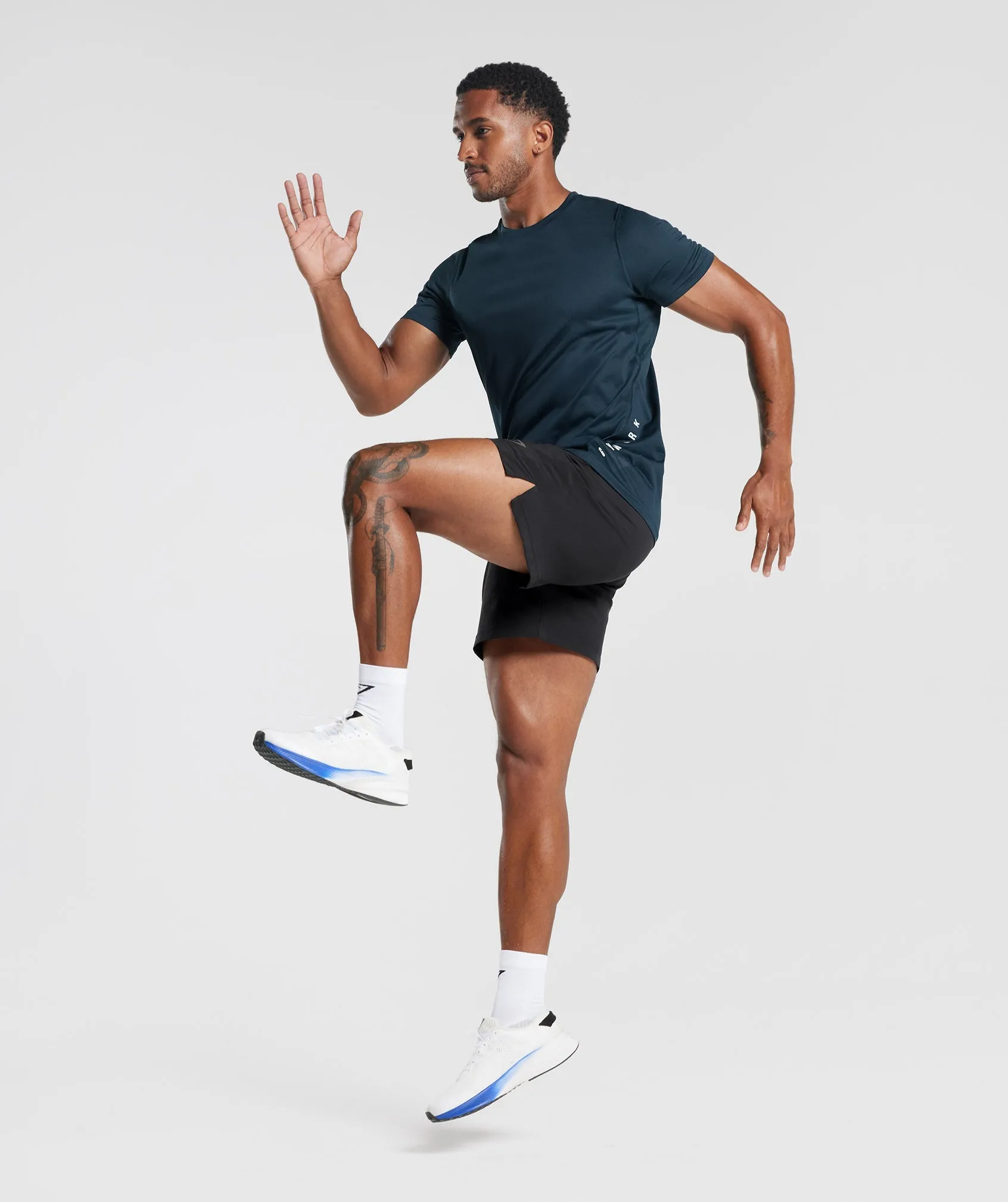 Gymshark Sport T-Shirt - Navy/Black Marl sold by Gymshark product image thumbnail 4